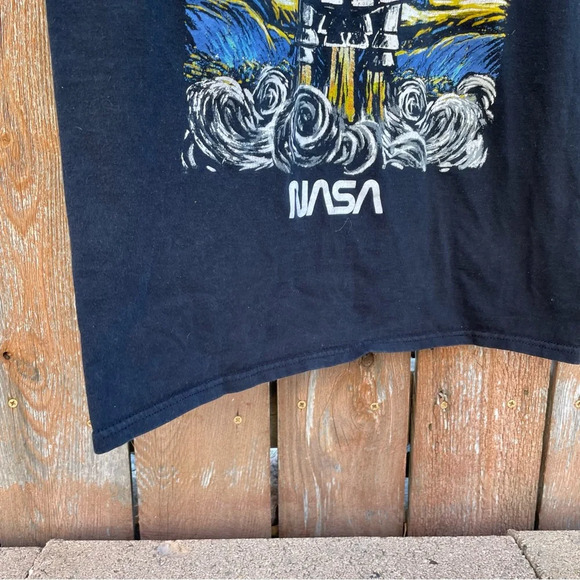 NASA Unisex Van Gogh Rocket Launch Tee Shirt Size Medium - Picture 6 of 8